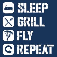 Sleep Grill Fly Repeat Cooling Performance Crew T-Shirt