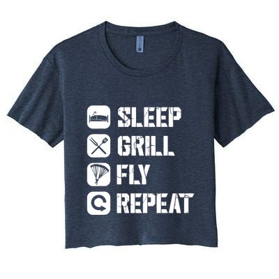 Sleep Grill Fly Repeat Crop Top