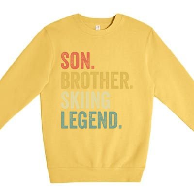 Ski Gift Funny Funny Gift Son Skiing Cute Gift Premium Crewneck Sweatshirt