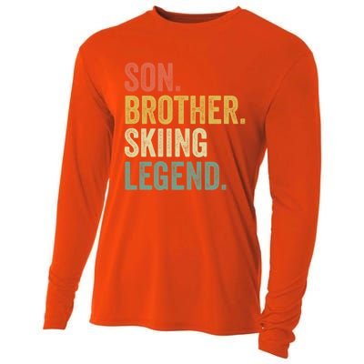 Ski Gift Funny Funny Gift Son Skiing Cute Gift Cooling Performance Long Sleeve Crew