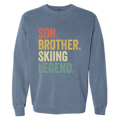 Ski Gift Funny Funny Gift Son Skiing Cute Gift Garment-Dyed Sweatshirt