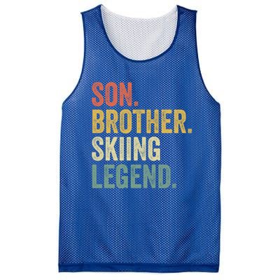 Ski Gift Funny Funny Gift Son Skiing Cute Gift Mesh Reversible Basketball Jersey Tank