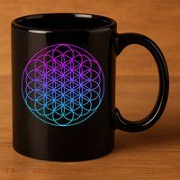 Sacred Geometry Flower Of Life 11oz C Handle Ceramic Mug