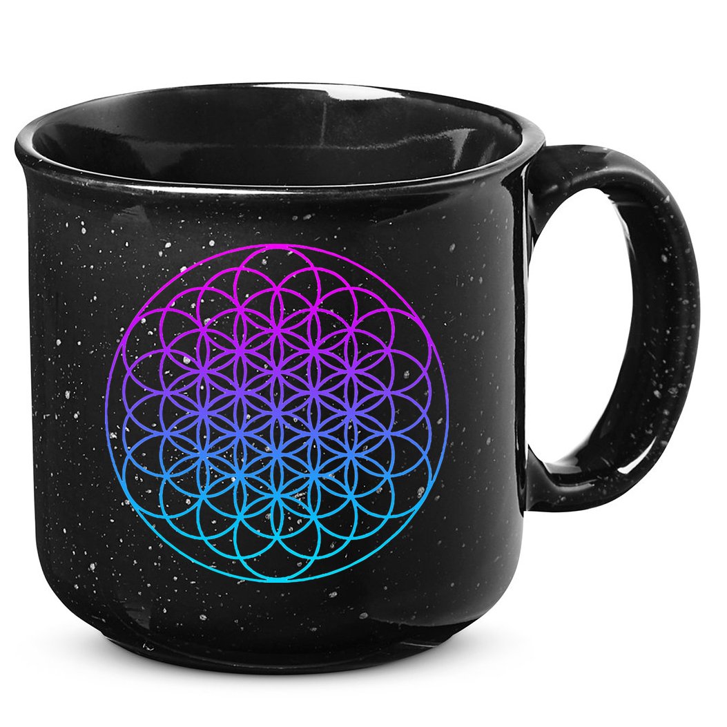 Sacred Geometry Flower Of Life 15oz Campfire Ceramic Mug