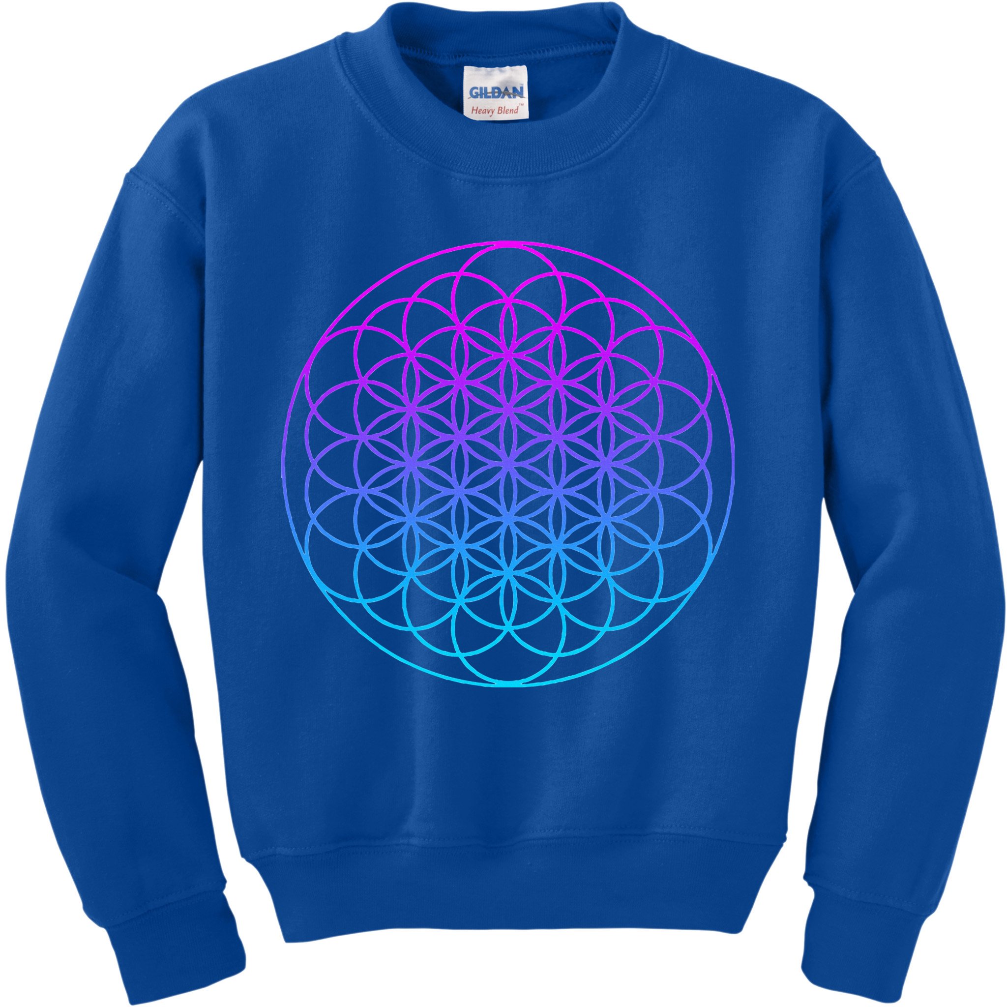 Sacred Geometry Flower Of Life Kids Sweatshirt