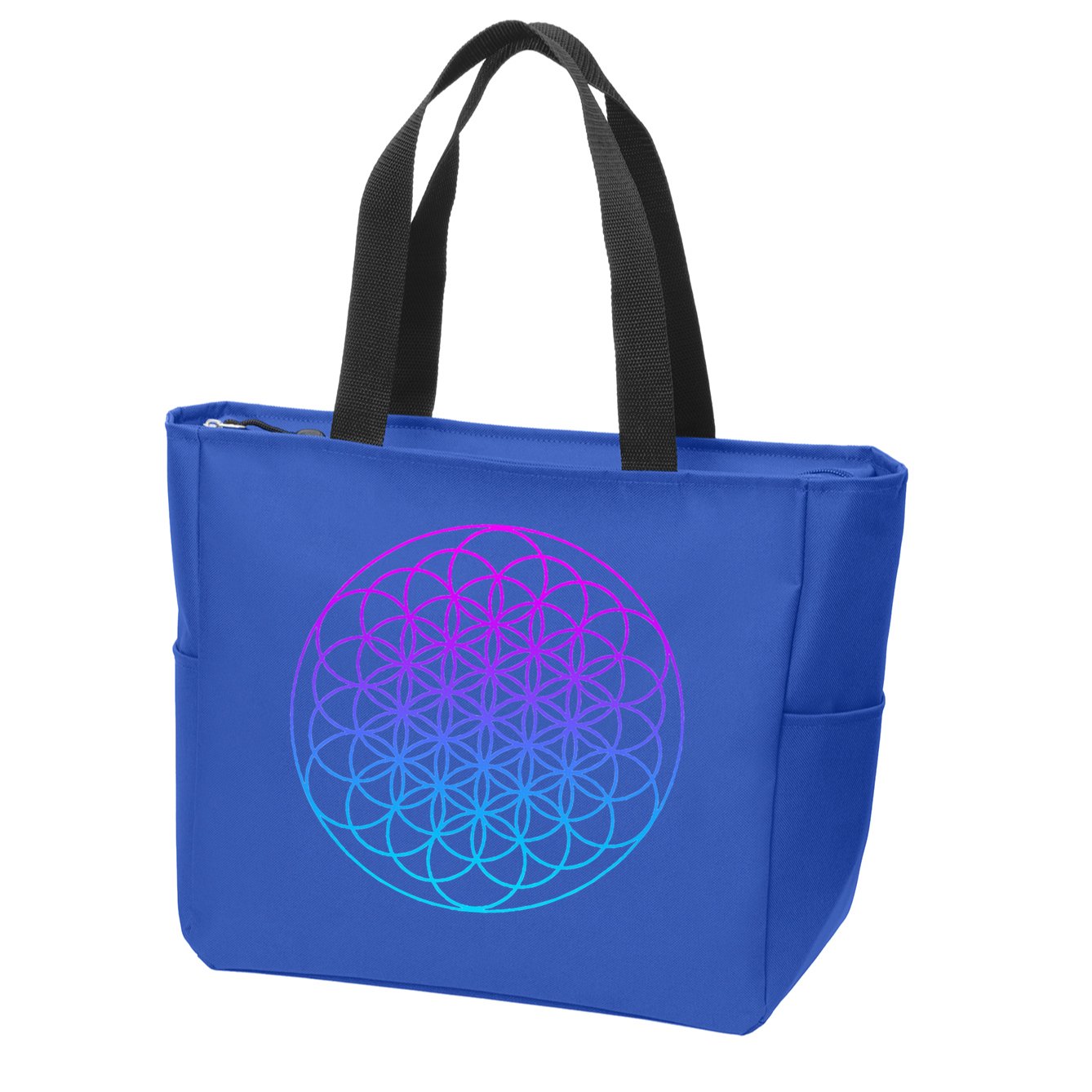 Sacred Geometry Flower Of Life Zip Tote Bag