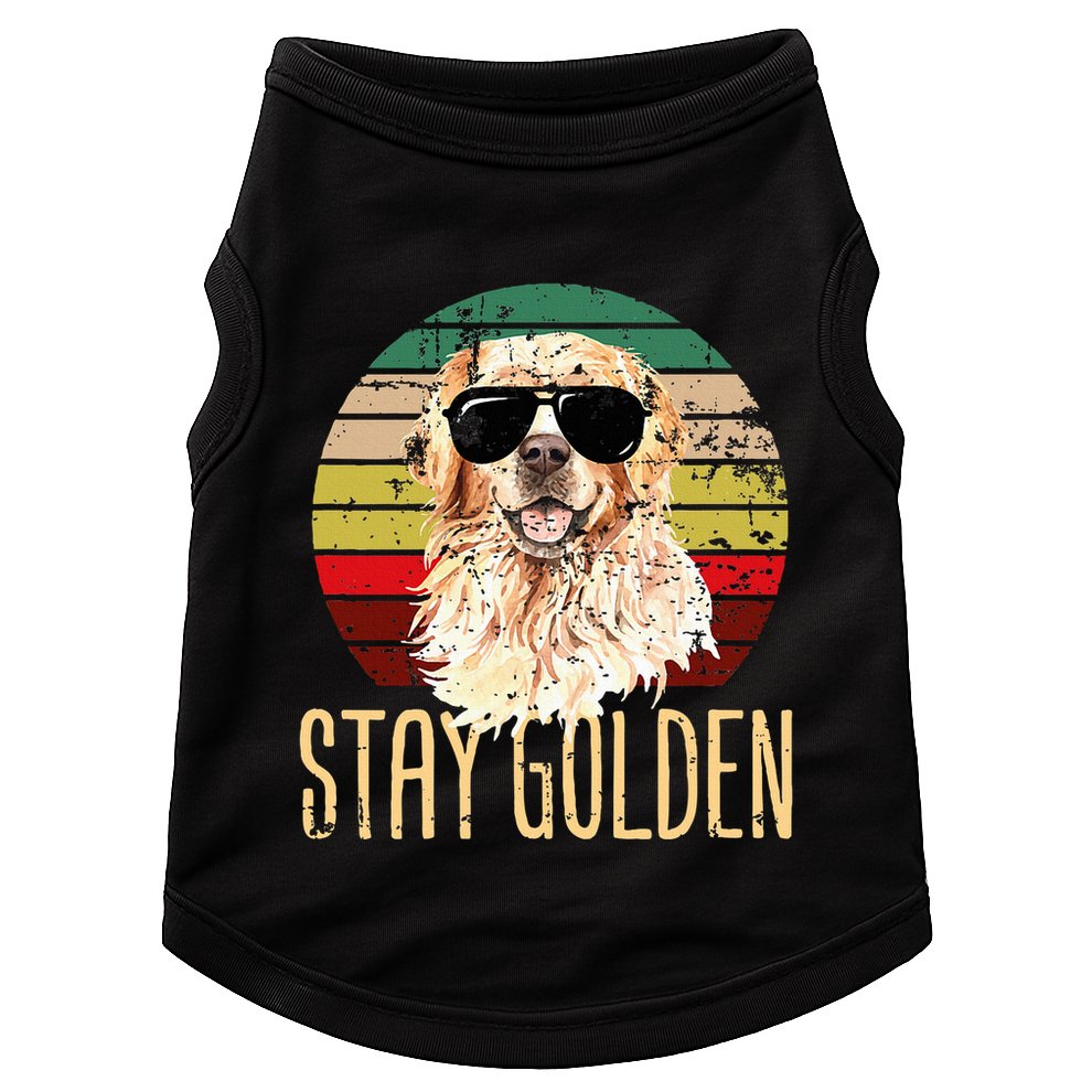 Stay Golden Funny Retro Golden Retriever Dog Breed Lover Doggie Tank