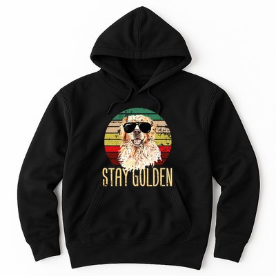 Stay Golden Funny Retro Golden Retriever Dog Breed Lover Hoodie