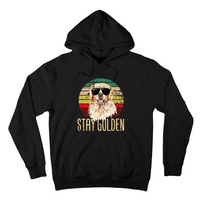 Stay Golden Funny Retro Golden Retriever Dog Breed Lover Hoodie