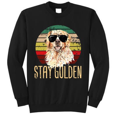 Stay Golden Funny Retro Golden Retriever Dog Breed Lover Sweatshirt