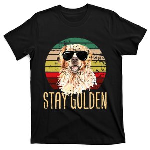 Stay Golden Funny Retro Golden Retriever Dog Breed Lover T-Shirt