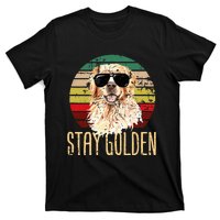 Stay Golden Funny Retro Golden Retriever Dog Breed Lover T-Shirt