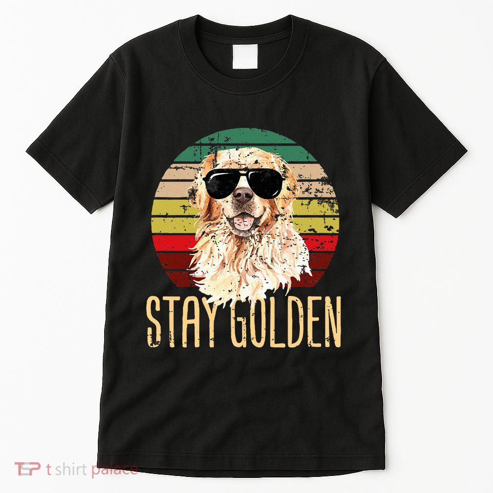 Stay Golden Funny Retro Golden Retriever Dog Breed Lover Tall T-Shirt