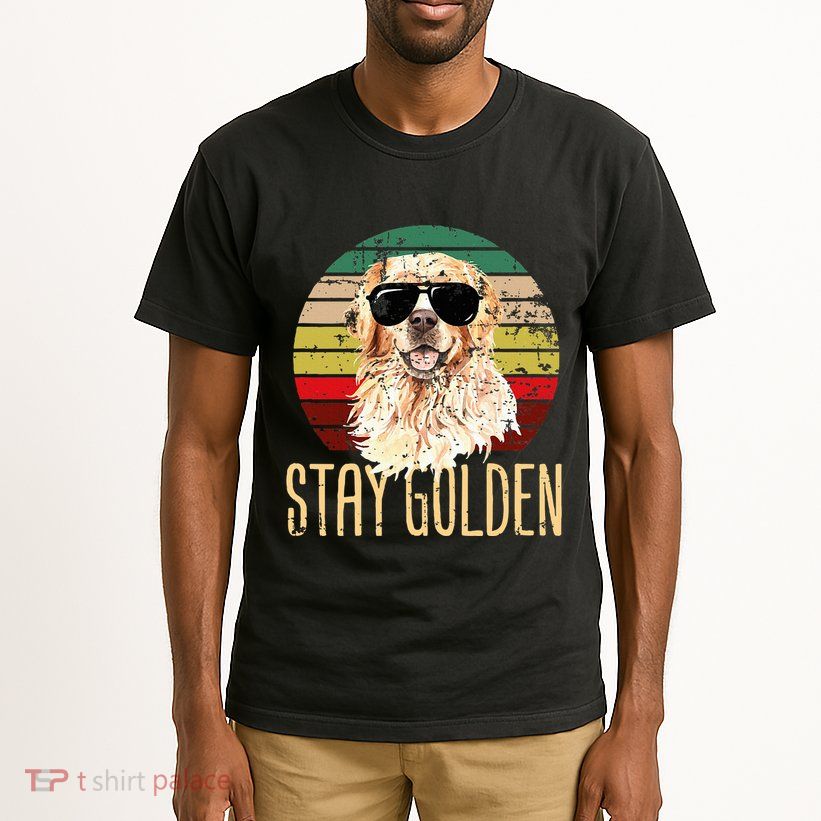 Stay Golden Funny Retro Golden Retriever Dog Breed Lover Tall T-Shirt