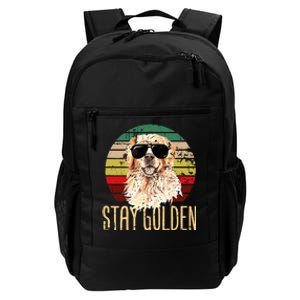 Stay Golden Funny Retro Golden Retriever Dog Breed Lover Daily Commute Backpack