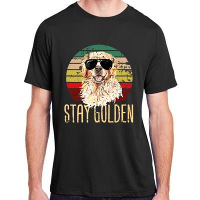 Stay Golden Funny Retro Golden Retriever Dog Breed Lover Adult ChromaSoft Performance T-Shirt