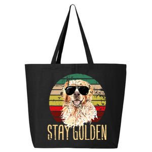 Stay Golden Funny Retro Golden Retriever Dog Breed Lover 25L Jumbo Tote