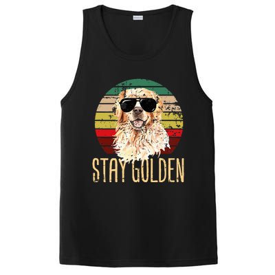 Stay Golden Funny Retro Golden Retriever Dog Breed Lover PosiCharge Competitor Tank