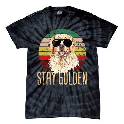 Stay Golden Funny Retro Golden Retriever Dog Breed Lover Tie-Dye T-Shirt