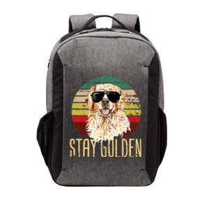 Stay Golden Funny Retro Golden Retriever Dog Breed Lover Vector Backpack