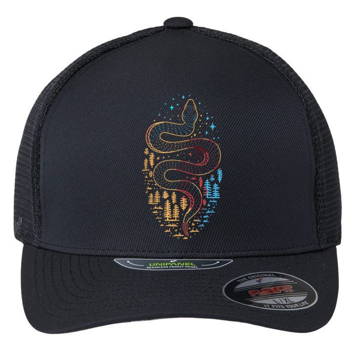 Snake Gifts For Boy And Women Viper Herpetol Flexfit Unipanel Trucker Cap