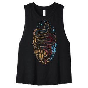 Snake Gifts For Boy And Women Viper Herpetol Women's Racerback Cropped Tank