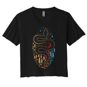 Snake Gifts For Boy And Women Viper Herpetol Women's Crop Top Tee