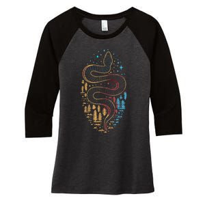 Snake Gifts For Boy And Women Viper Herpetol Women's Tri-Blend 3/4-Sleeve Raglan Shirt