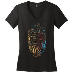 Snake Gifts For Boy And Women Viper Herpetol Women's V-Neck T-Shirt