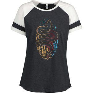 Snake Gifts For Boy And Women Viper Herpetol Enza Ladies Jersey Colorblock Tee