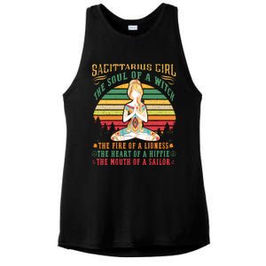 Sagittarius Girl For Yoga Black Women Birthday Gifts Ladies PosiCharge Tri-Blend Wicking Tank