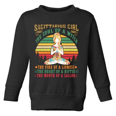 Sagittarius Girl For Yoga Black Women Birthday Gifts Toddler Sweatshirt