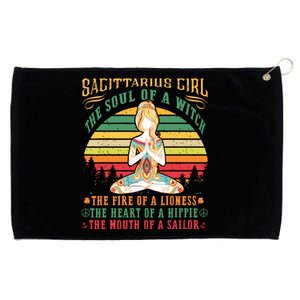 Sagittarius Girl For Yoga Black Women Birthday Gifts Grommeted Golf Towel