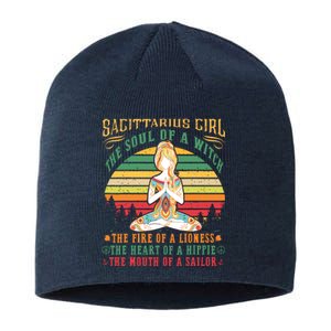 Sagittarius Girl For Yoga Black Women Birthday Gifts Sustainable Beanie