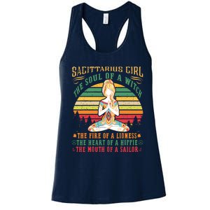 Sagittarius Girl For Yoga Black Women Birthday Gifts Women's Racerback Tank