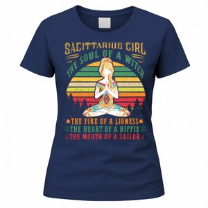 Sagittarius Girl For Yoga Black Women Birthday Gifts Women's T-Shirt