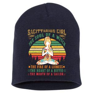 Sagittarius Girl For Yoga Black Women Birthday Gifts Short Acrylic Beanie