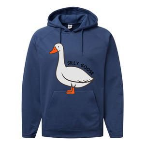 Silly Goose Funny Duck Performance Fleece Hoodie