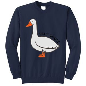 Silly Goose Funny Duck Tall Sweatshirt