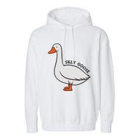 Silly Goose Funny Duck Garment-Dyed Fleece Hoodie