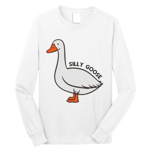 Silly Goose Funny Duck Long Sleeve Shirt