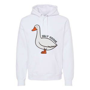 Silly Goose Funny Duck Premium Hoodie