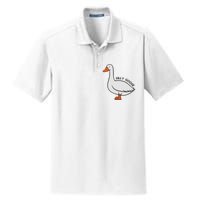 Silly Goose Funny Duck Dry Zone Grid Polo