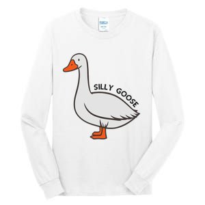 Silly Goose Funny Duck Tall Long Sleeve T-Shirt