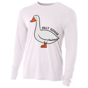 Silly Goose Funny Duck Cooling Performance Long Sleeve Crew