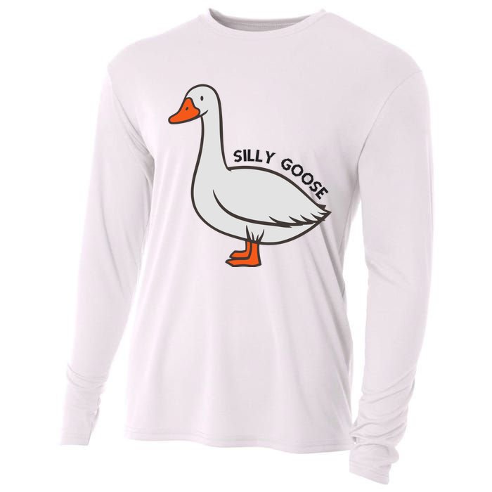 Silly Goose Funny Duck Cooling Performance Long Sleeve Crew