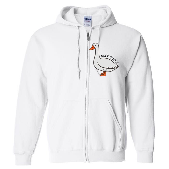 Silly Goose Funny Duck Full Zip Hoodie