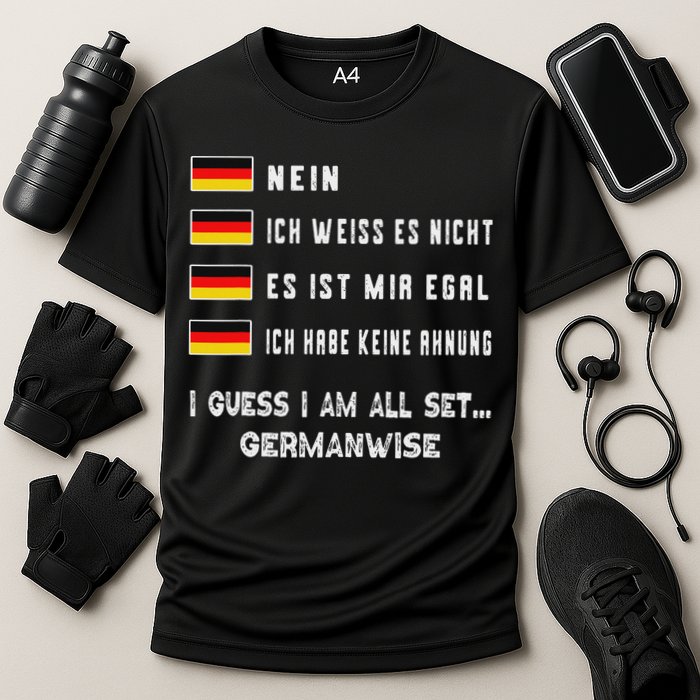 Speaking German Funny Deutsch Student German Language Cooling Performance Crew T-Shirt