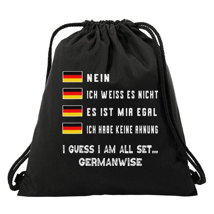 Speaking German Funny Deutsch Student German Language Drawstring Bag
