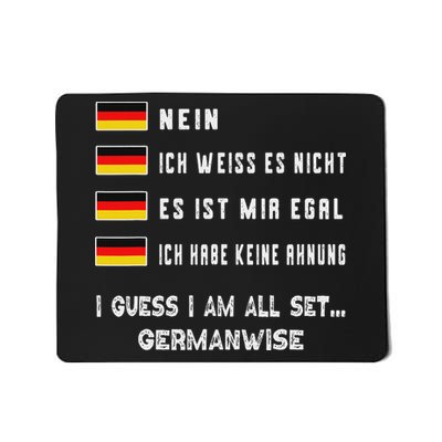 Speaking German Funny Deutsch Student German Language Mousepad